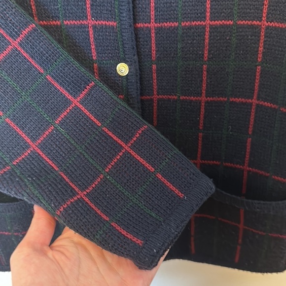 VINTAGE Sweater knit blazer cardigan Crystal-Kobe Petite Medium - Picture 6 of 7